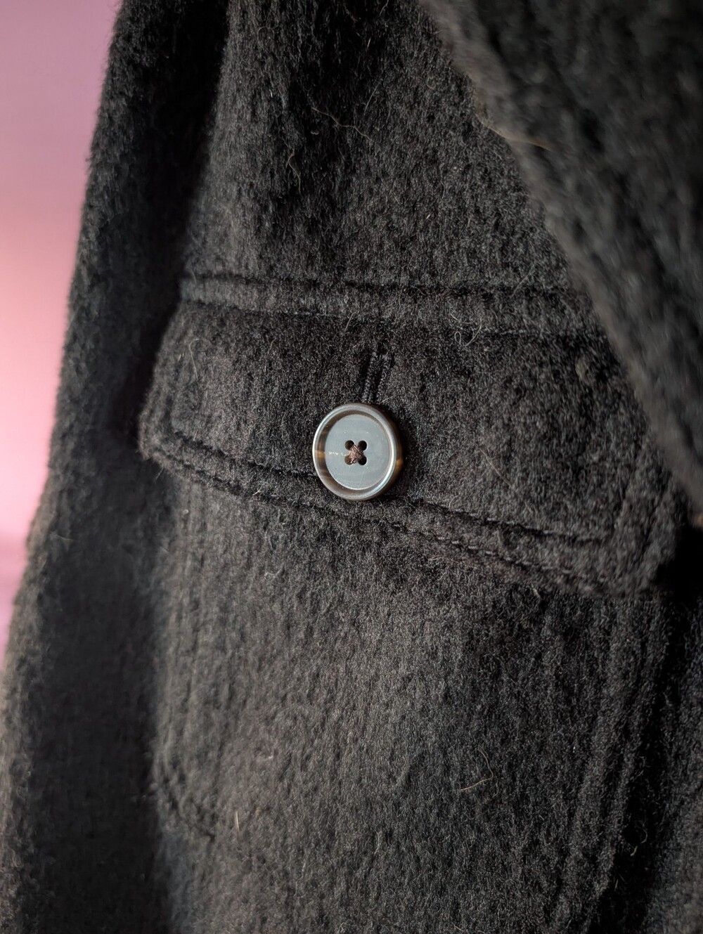 Black Wool Shacket - Picture 4 of 5